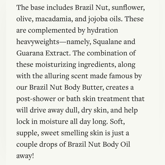 🌸NWT/Limited Edition Trader Joe’s Brazil Nut set of 2 Body oils. 4oz each/glass - Picture 8 of 9